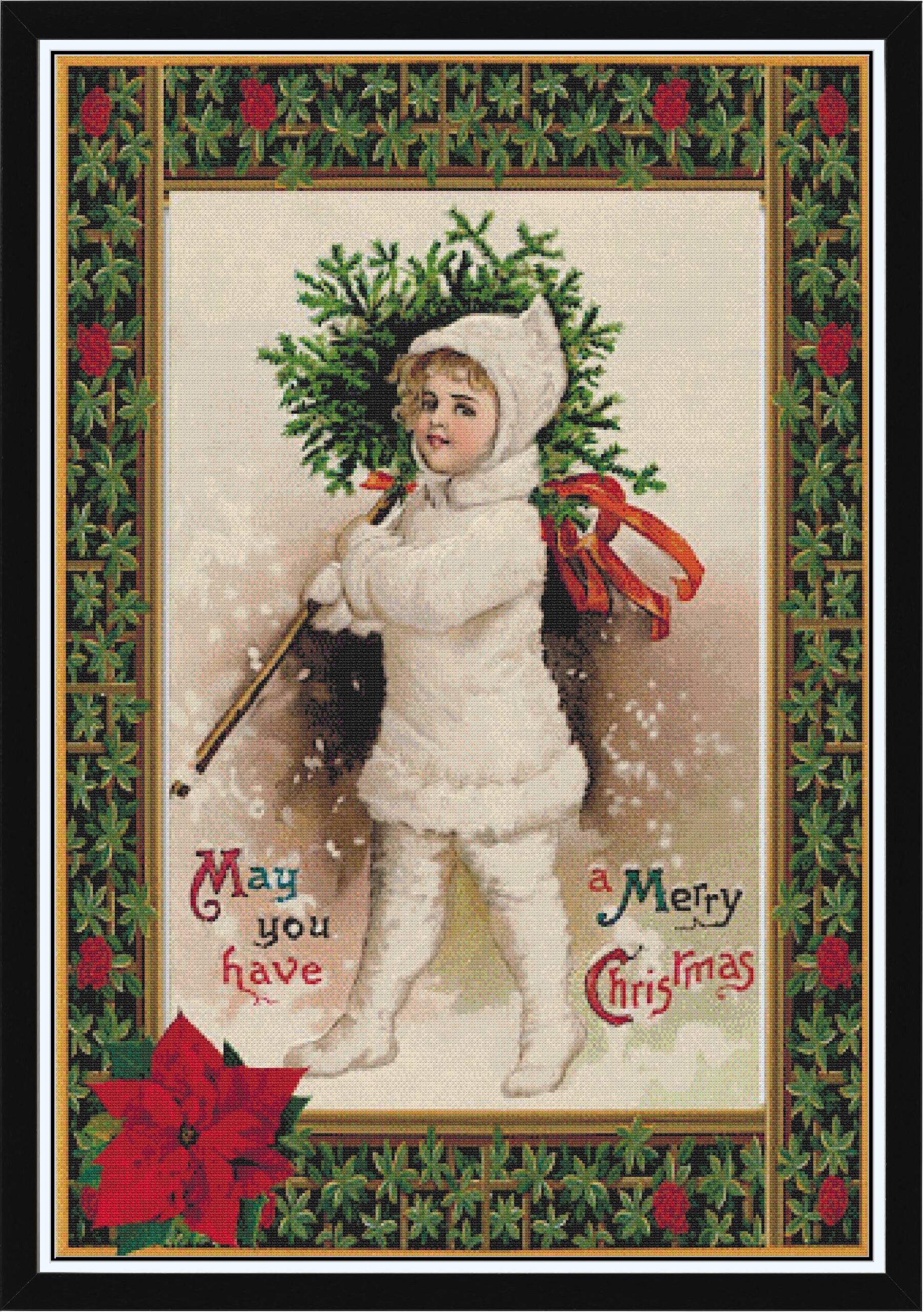 Vintage Christmas Girl